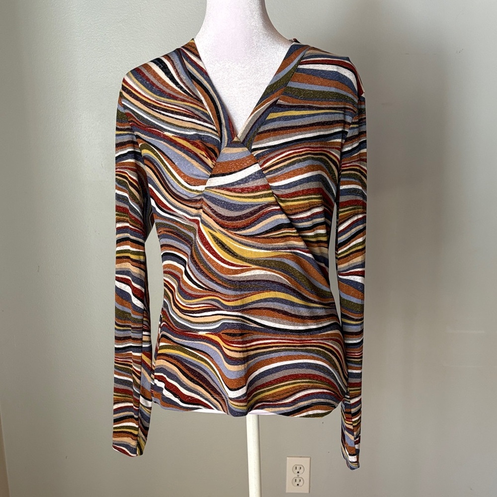 [I.E.] Multicolor Striped Top - Size Medium NWT